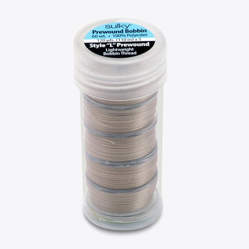 Sulky Prewound Bobbins L Style 120yd 5/Pkg Deep Ecru