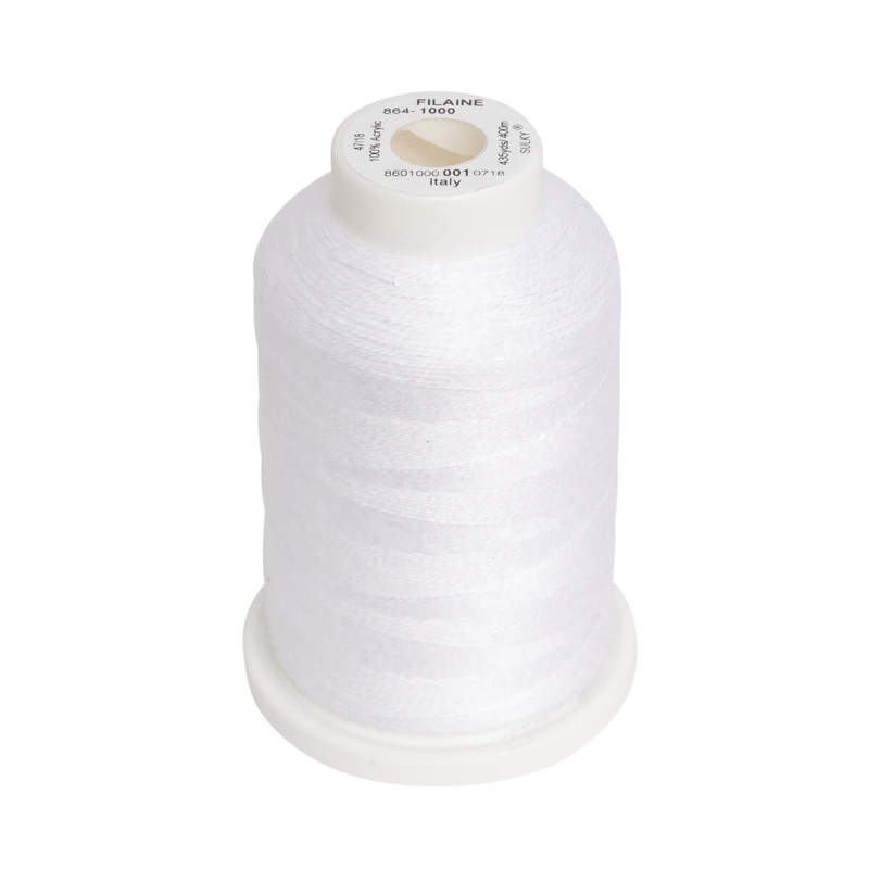 Sulky Filaine 12 Wt. Acrylic Thread - Pure White - 435 yd. Maxi Spool