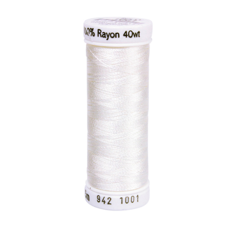 Sulky of America 268d 40wt 2-Ply Rayon Thread 1500 yd Bright White