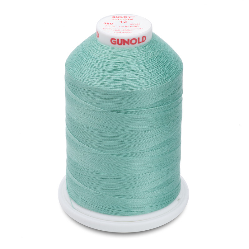 Sulky 12 Wt. Cotton Thread - Mint Julep - 2,100 yd. Jumbo Cone