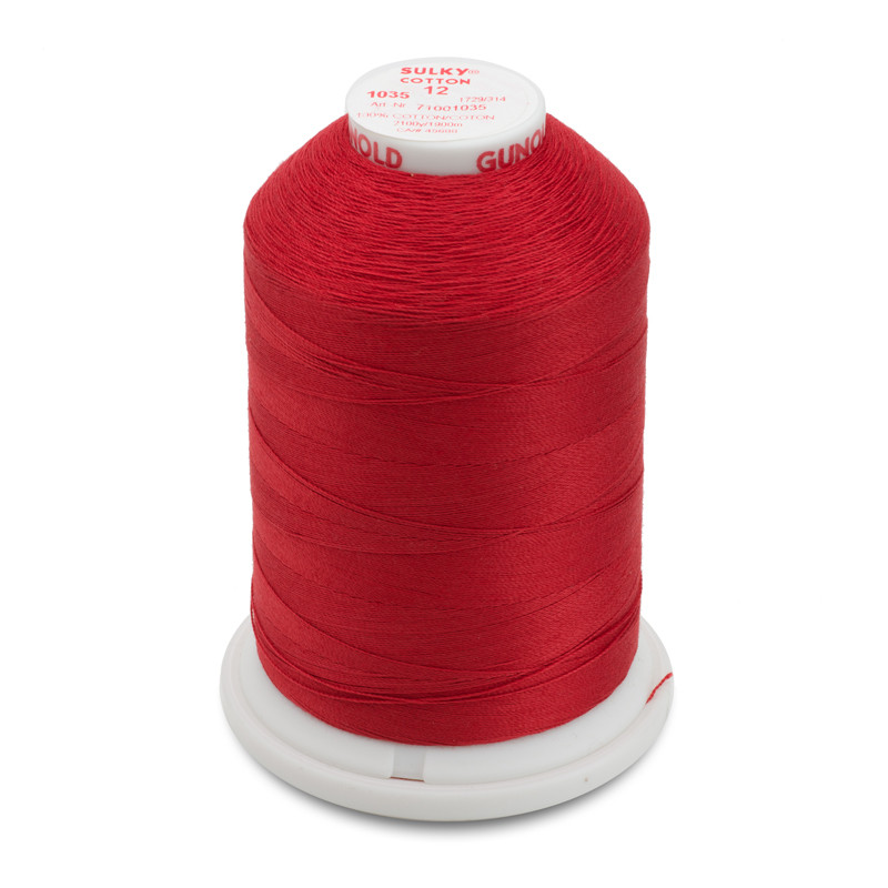 Sulky 12 Wt. Cotton Thread - Bright White - 2,100 yd. Jumbo Cone