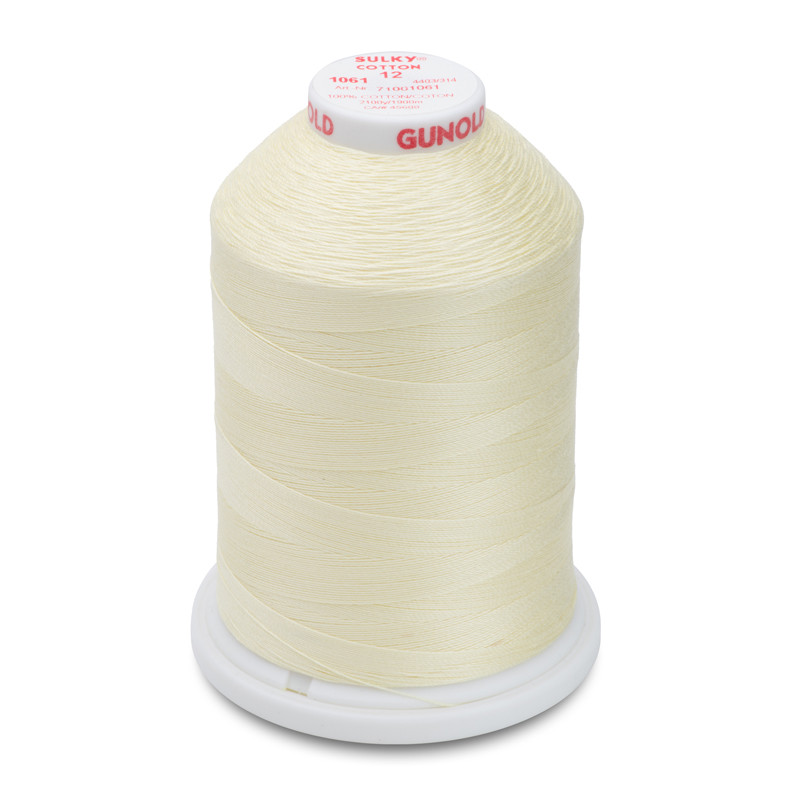 Sulky 12 Wt. Cotton Thread - Sun Yellow - 2,100 yd. Jumbo Cone