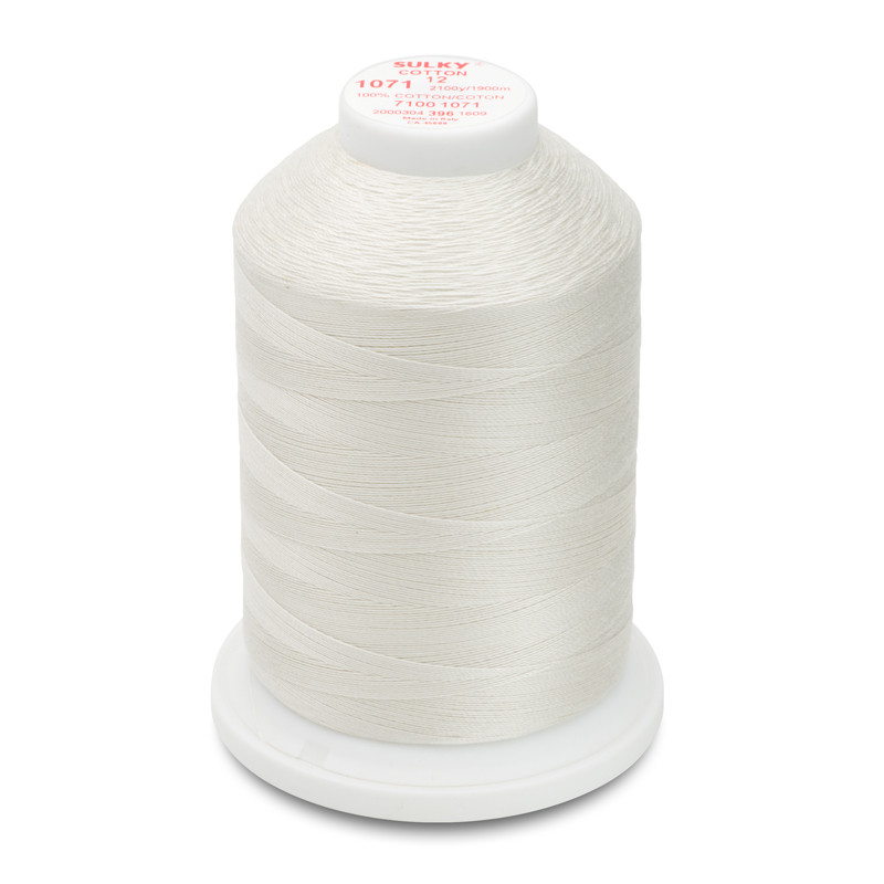 Sulky 12 Wt. Cotton Thread - Dk. Ecru - 2,100 yd. Jumbo Cone