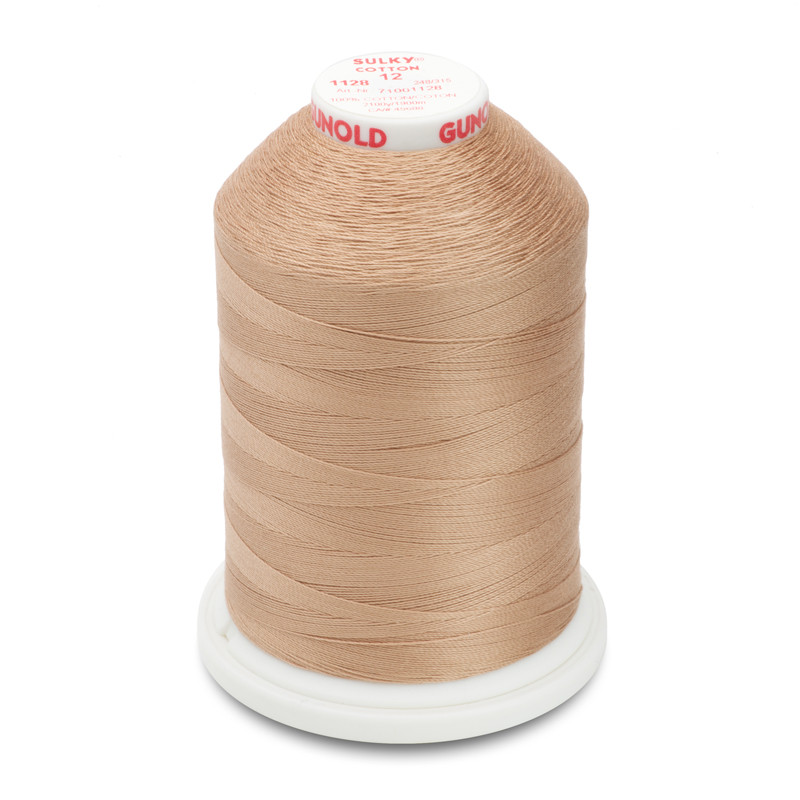 Sulky 12 Wt. Cotton Thread - Dk. Ecru - 2,100 yd. Jumbo Cone