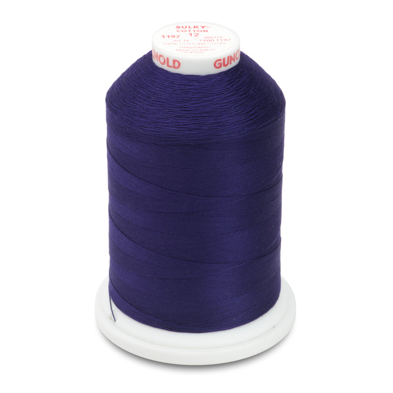 Sulky 12 Wt. Cotton Thread - Almost Black - 2,100 yd. Jumbo Cone