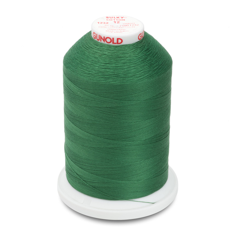 Sulky 12 Wt. Cotton Thread - Christmas Green - 2,100 yd. Jumbo Cone