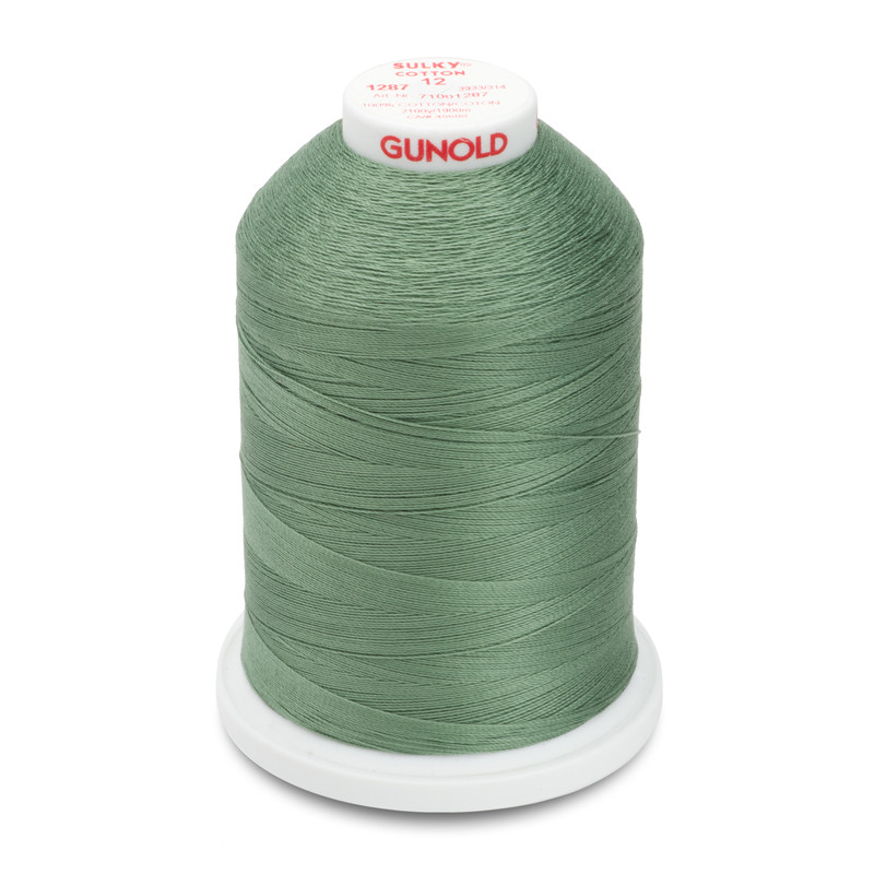 Sulky 12 Wt. Cotton Thread - Silver Gray - 2,100 yd. Jumbo Cone