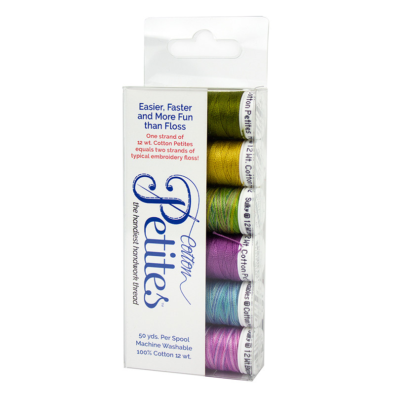12 Spring Colors 100% Long Staple Cotton Thread set for Quilting