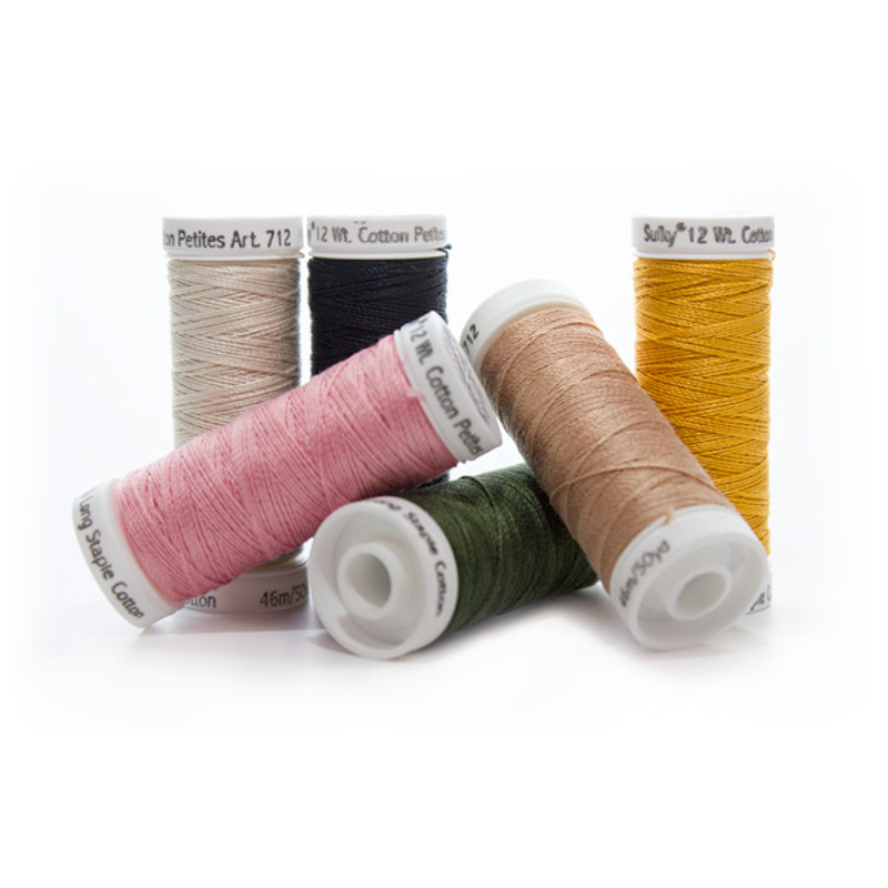 12 Wt. Cotton Petites Thread - Plays With Wool Favorites Sampler - 50 ...
