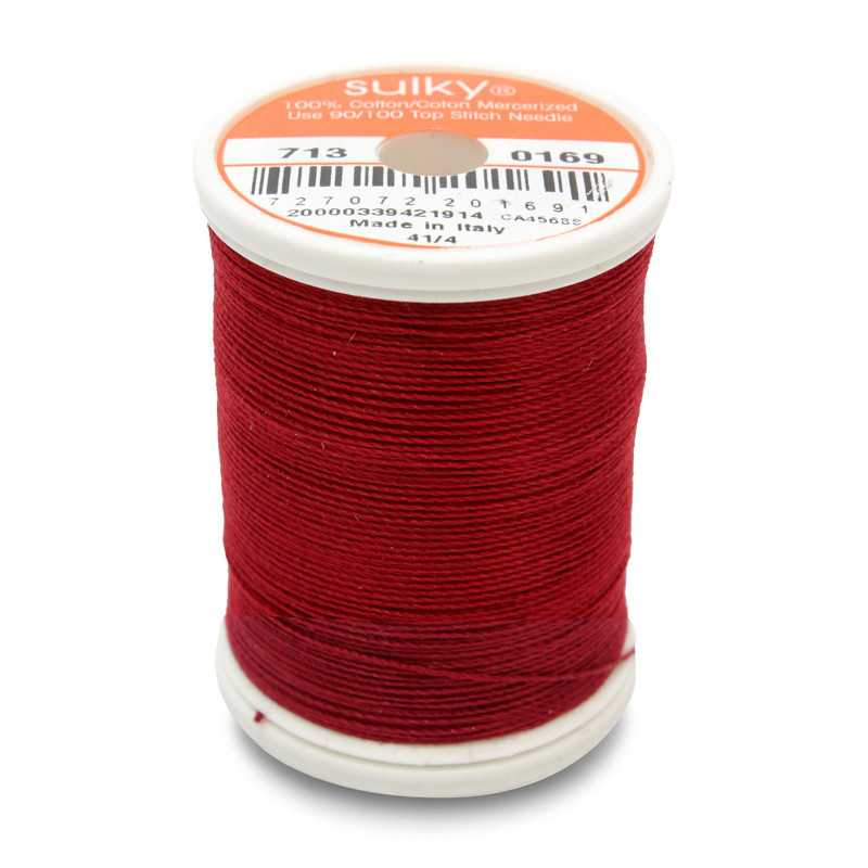 Sulky of America 12wt Cotton Thread, 330 yd, Cabernet Red