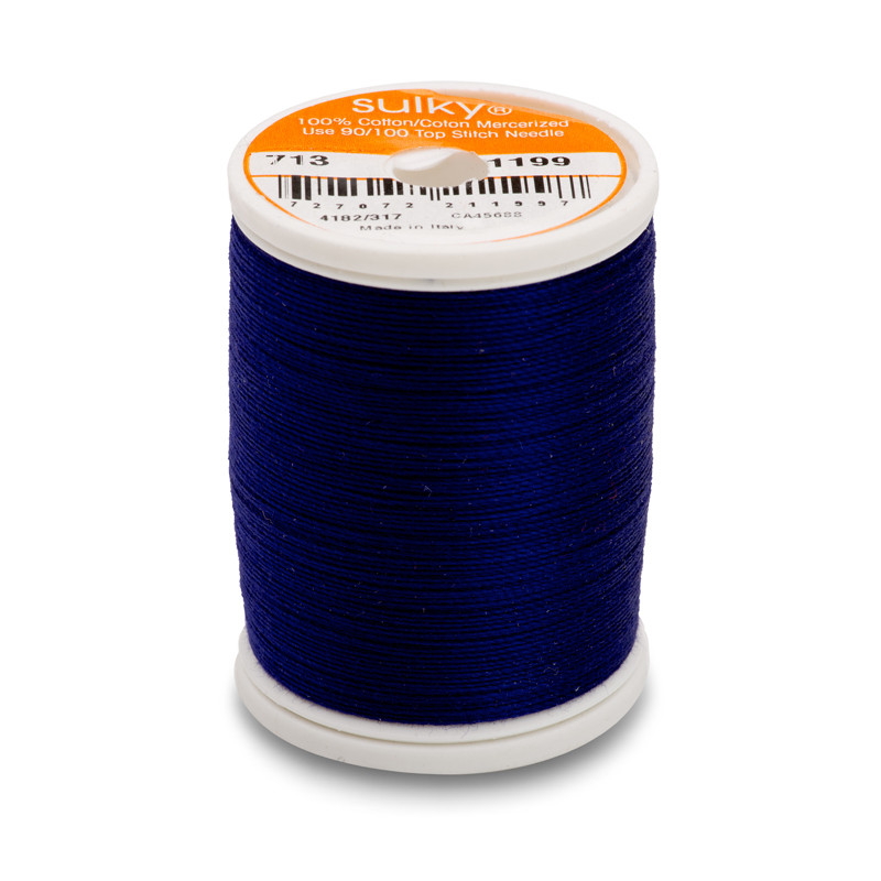 Sulky Cotton Thread 12wt 330yd Admiral Navy BL, Blue