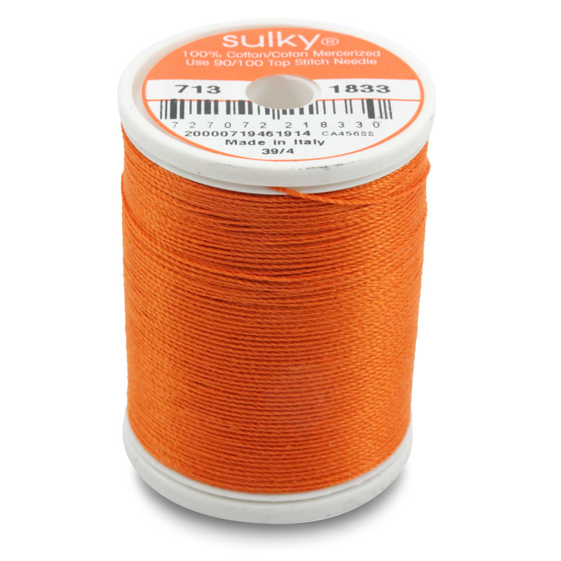 Sulky Cotton 12wt Thread Pumpkin Pie #1833 330yd Spool