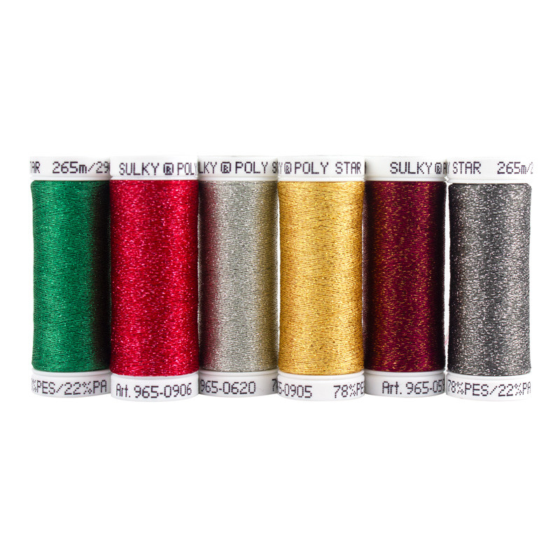 Madeira Classic Rayon Christmas Colors Thread - 1 -100YDS - 6 Colors