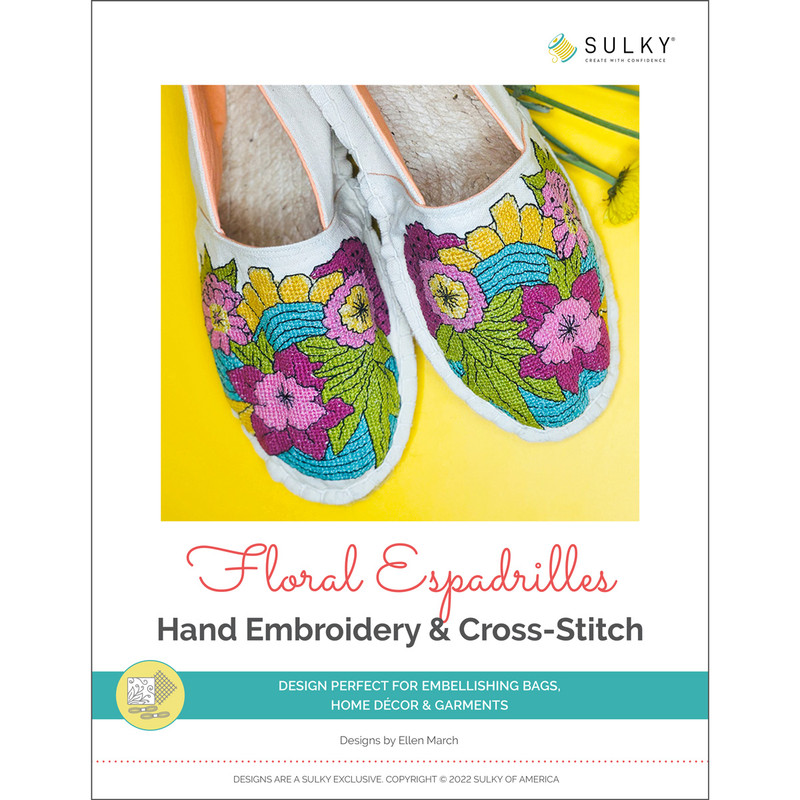 Floral Espadrilles Hand Embroidery Design