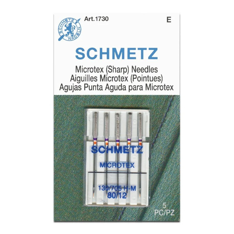 Schmetz Microtex Needles - Size 80/12 - 5-pack