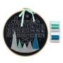 Silver Bells Mini Palette for Hand Embroidery - 6-pack + Counted Cross-Stitch Christmas Countdown Calendar Pattern