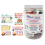 12 Wt. Cotton Petites Palette - 4 "Camping Phrases" Cross Stitch Designs + 24 pack 50 yd. Spools