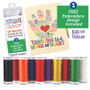 "Hug a Teacher" Design Thread Palette - 10 pk. - 250 yd. Spools