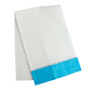 Bright Border Hemstitched Guest Towel - Aqua Blue