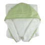 Polka Dot Cotton and Terry Hooded Towel - Green