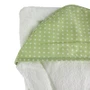 Polka Dot Cotton and Terry Hooded Towel - Green