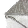 Polka Dot Cotton and Terry Hooded Towel - Gray Polka Dot Cotton and Terry Hooded Towel - Gray