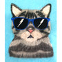 Peekaboo Pets: Cool Cat - Machine Embroidery Design