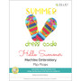 Hello Summer: Flip Flops - Machine Embroidery Design Hello Summer: Flip Flops - Machine Embroidery Design