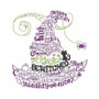 Halloween Machine Cross-Stitch Wordplay Design Combo by Ursula Michael