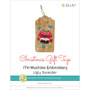 ITH Holiday Gift Tag: Ugly Sweater Machine Embroidery Design - 2 Sizes