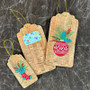 ITH Holiday Gift Tag: Festive Stocking Machine Embroidery Design - 2 Sizes