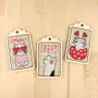 Valentine Pets Cross Stitch Gift Tags Palette