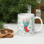 White Glossy Mug - Holiday Spirit: Sweater and Stocking - 20 oz