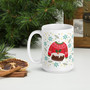 White Glossy Mug - Holiday Spirit: Sweater and Stocking - 15 oz
