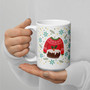 White Glossy Mug - Holiday Spirit: Sweater and Stocking - 15 oz
