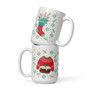 White Glossy Mug - Holiday Spirit: Sweater and Stocking - 15 oz