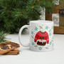 White Glossy Mug - Holiday Spirit: Sweater and Stocking - 11 oz