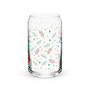 Can-Shaped Glass - Holiday Spirit: Festive Stocking - 16 oz