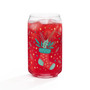 Can-Shaped Glass - Holiday Spirit: Festive Stocking - 16 oz