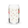 Can-Shaped Glass - Holiday Spirit: Holly Jolly Santa - 16 oz