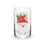 Can-Shaped Glass - Holiday Spirit: Holly Jolly Santa - 16 oz