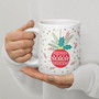 White Glossy Mug - Holiday Spirit: Nordic Ornament - 20 oz