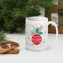 White Glossy Mug - Holiday Spirit: Nordic Ornament - 15 oz