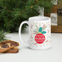 White Glossy Mug - Holiday Spirit: Nordic Ornament - 15 oz