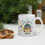 White Glossy Mug - Owl Be Home: Owl Bundled Up
