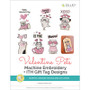 Valentine Pets Machine Embroidery Thread Palette - 6 Spools + Designs