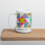  White Glossy Mug - One Block At A Time Trio - 2