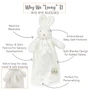 Bun Bun Bunny Bye Bye Buddy Embroidery Blanket