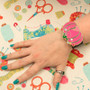 Magnetic Slap Bracelet - Pink Tomato