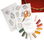 Holiday Cheer - Hand Embroidery Transfers Pack with 12 Wt. Cotton Petites - 10 Spools